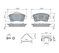 BOSCH 0 986 460 141 Kit pastiglie freni