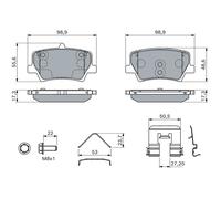 BOSCH 0 986 460 142 Kit pastiglie freno, Freno a disco