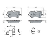 BOSCH 0 986 460 145 Kit pastiglie freno, Freno a disco per BMW