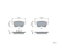 BOSCH 0 986 460 191 Kit pastiglie freno, Freno a disco per AUDI,CUPRA,FORD,VW
