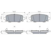 BOSCH 0 986 460 196 Kit pastiglie freni