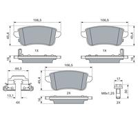 BOSCH 0 986 460 312 Kit pastiglie freno, Freno a disco per RENAULT