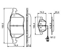 BOSCH 0 986 460 937 Kit pastiglie freno, Freno a disco per AUDI