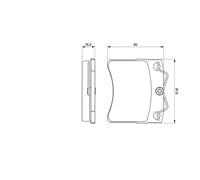 BOSCH 0 986 460 954 Kit pastiglie freno, Freno a disco per VW