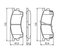 Set di pastiglie freno BOSCH 0 986 460 975, anteriore