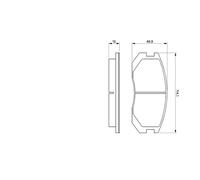 BOSCH 0 986 460 980 Kit pastiglie freno, Freno a disco per DAIHATSU,MITSUBISHI,P