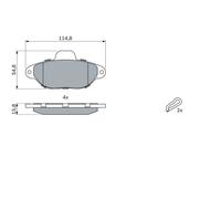 BOSCH 0 986 461 119 Kit pastiglie freno, Freno a disco per FIAT