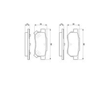 BOSCH 0 986 461 131 Kit pastiglie freno, Freno a disco per HONDA,MG,NISSAN,ROVER
