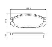 BOSCH 0 986 461 133 Kit pastiglie freno, Freno a disco per NISSAN
