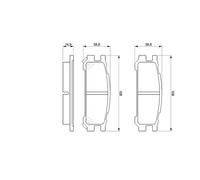 BOSCH 0 986 461 143 Kit pastiglie freno, Freno a disco per SUBARU