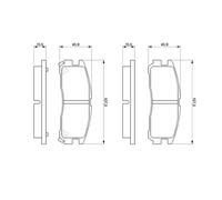BOSCH 0 986 461 145 Kit pastiglie freno, Freno a disco per CHRYSLER,MITSUBISHI,P