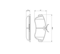 BOSCH 0 986 461 147 Kit pastiglie freno, Freno a disco per NISSAN