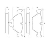 BOSCH 0 986 461 752 Kit pastiglie freno, Freno a disco per VOLVO