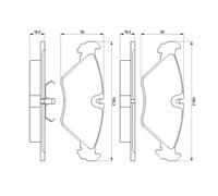 BOSCH 0 986 461 766 Kit pastiglie freno, Freno a disco per SAAB