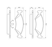 BOSCH 0 986 466 402 Kit pastiglie freno, Freno a disco per FORD