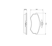 BOSCH 0 986 466 698 Kit pastiglie freno, Freno a disco per AUDI