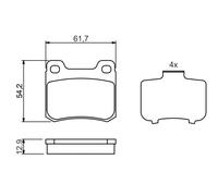 BOSCH 0 986 466 874 Kit pastiglie freno, Freno a disco per MERCEDES-BENZ