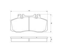 Set di pastiglie freno BOSCH 0 986 468 350, anteriore, posteriore