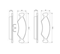 BOSCH 0 986 468 570 Kit pastiglie freno, Freno a disco per FORD