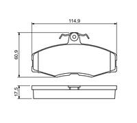 BOSCH 0 986 468 613 Kit pastiglie freno, Freno a disco per FORD,SKODA