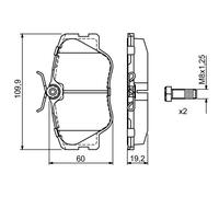 BOSCH 0986469410 Kit pastiglie freno per MERCEDES-BENZ 124 Coupé (C124), 124 T-M