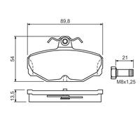 BOSCH 0 986 469 810 Kit pastiglie freno, Freno a disco per FORD