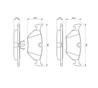 BOSCH 0 986 469 960 Kit pastiglie freno, Freno a disco per BMW
