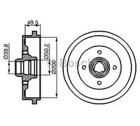 BOSCH 0 986 477 041 Tamburo freno