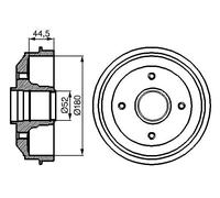 Bosch Tamburo freno 0 986 477 070 per Citroën e Peugeot (Citroën ZX N2 1.1 1991-1997)