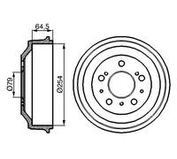 BOSCH 0 986 477 098 Tamburo freno per CITROËN,FIAT,PEUGEOT