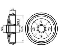 BOSCH 0 986 477 151 Tamburo Freno