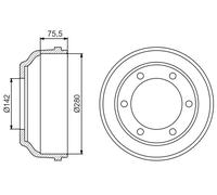 BOSCH 0 986 477 195 Tamburo freno per FORD