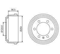 BOSCH 0 986 477 218 Tamburo freno per IVECO