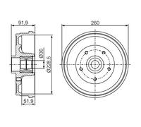 BOSCH 0 986 477 283 Tamburo freno per DACIA