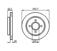BOSCH 0 986 478 605 Disco freno per FORD,FORD AUSTRALIA