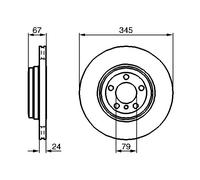 Disco Freno Bosch 0986479005 per Bmw Assale Posteriore