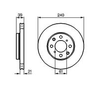 Disco freno BOSCH 0 986 479 033 anteriore, ventilato, 1 Pezzo