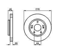 BOSCH 0 986 479 124 Disco freno per HYUNDAI