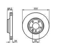BOSCH 0 986 479 251 Disco freno per AUDI,PORSCHE,VW