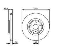 Bosch Coppia dischi freno anteriori 0986479464 - Audi TT 2.0 TFSI 147 kW (08>10)