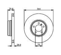 BOSCH 0 986 479 475 Disco freno per LAND ROVER