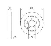 BOSCH 0 986 479 525 Disco freno per KIA