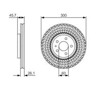 Disco freno BOSCH 0 986 479 666 anteriore, ventilato, altamente carbonizzato, 1 Pezzo