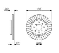 2x BOSCH 0 986 479 788 Disco freno per SUZUKI SWIFT IV (FZ, NZ) 256mm