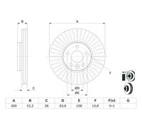 BOSCH 0 986 479 974 Disco freno per FORD,LAND ROVER,VOLVO