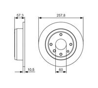 BOSCH 0 986 479 985 Disco freno per CHEVROLET,DAEWOO
