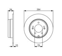 Disco freno BOSCH 0 986 479 A45 posteriore, pieno, 1 Pezzo