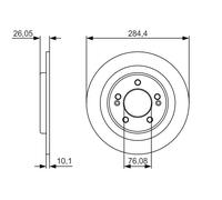 Disco freno pieno 0 986 479 A47 BOSCH per HYUNDAI KIA