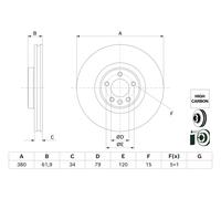 BOSCH 0 986 479 B18 Disco freno per LAND ROVER