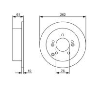 Discofreno BOSCH 0 986 479 C03 per HYUNDAI XG (XG) 3.0 1998-2005